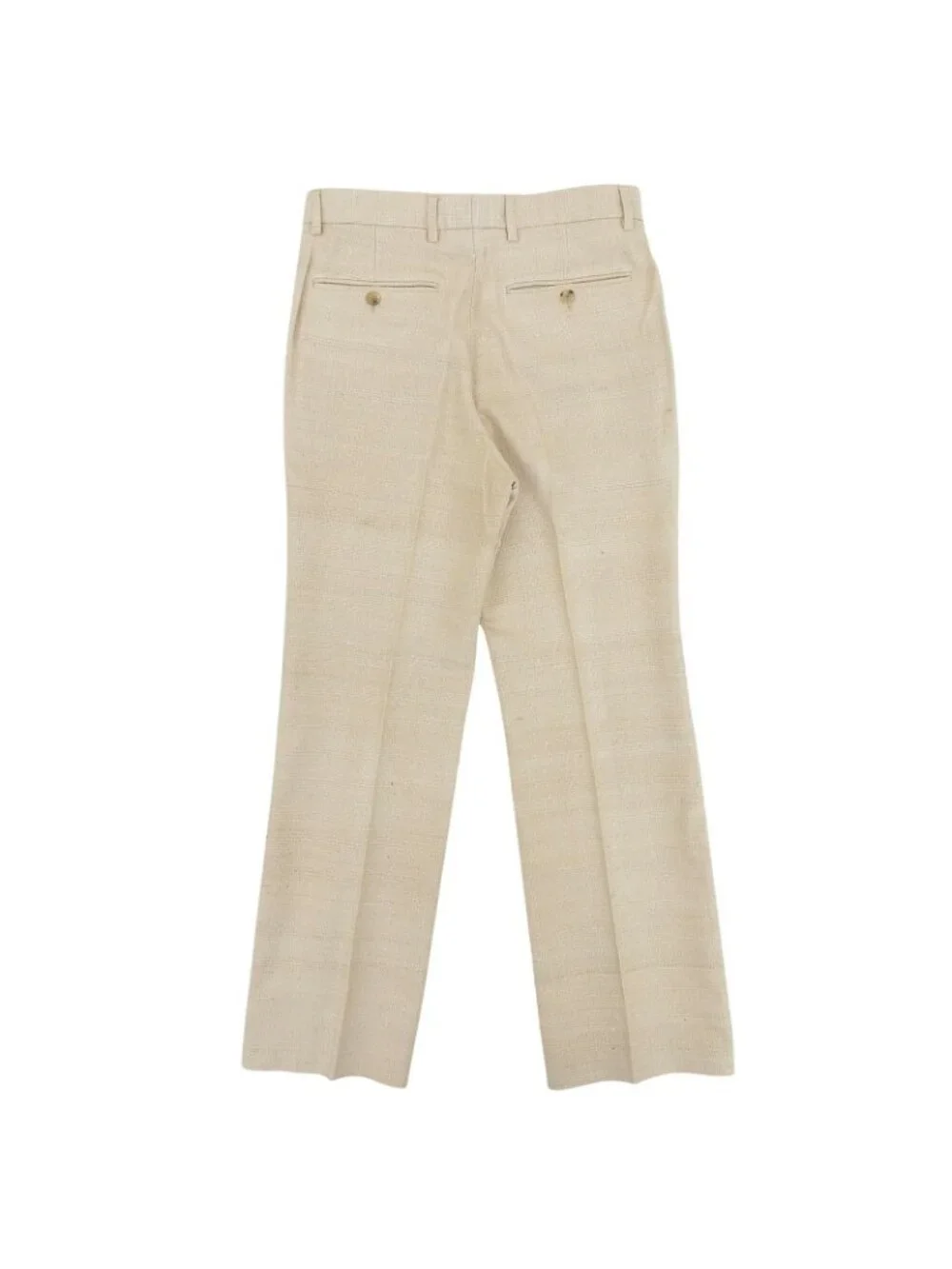 Gucci Silk 100% Pleated Trousers Light Beige 46 Pants